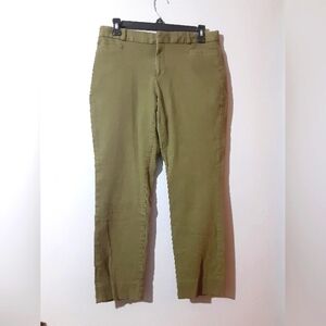 Banana Republic Sloan Pants Ankle Cropped  Khaki Olive Green Women's 6S